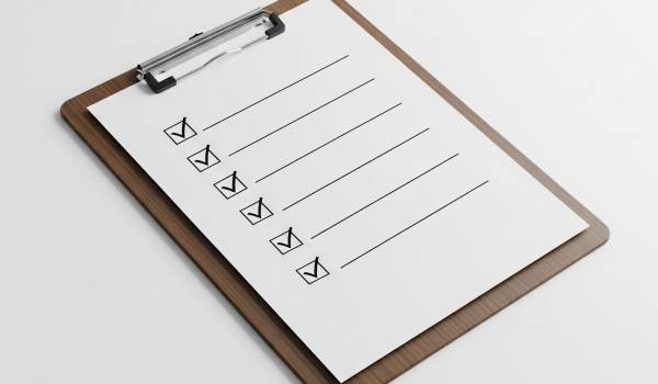 image of list with checked boxes